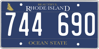 RI license plate 744690