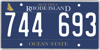 RI license plate 744693