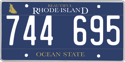 RI license plate 744695