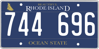 RI license plate 744696