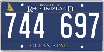 RI license plate 744697