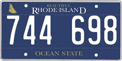 RI license plate 744698