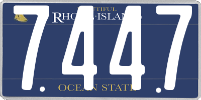 RI license plate 7447