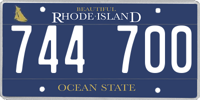 RI license plate 744700