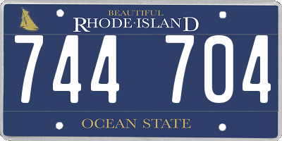 RI license plate 744704