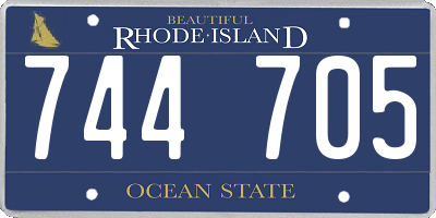 RI license plate 744705