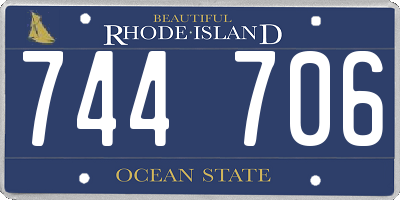 RI license plate 744706