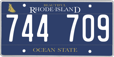 RI license plate 744709