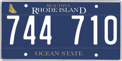 RI license plate 744710