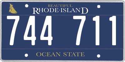 RI license plate 744711