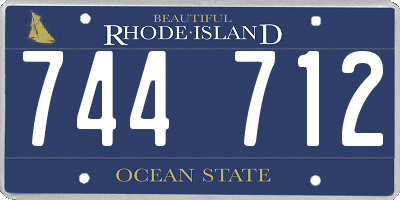 RI license plate 744712