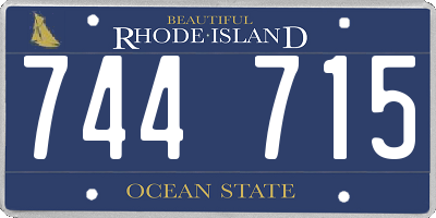 RI license plate 744715