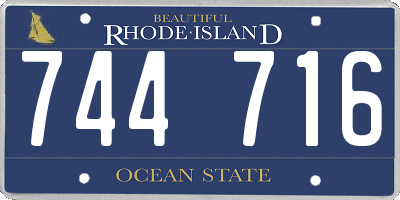 RI license plate 744716