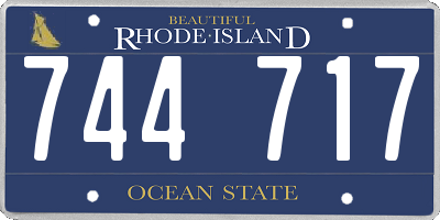 RI license plate 744717