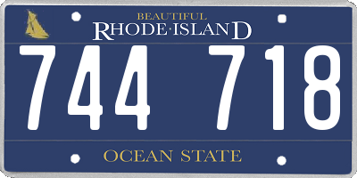 RI license plate 744718