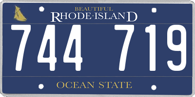 RI license plate 744719