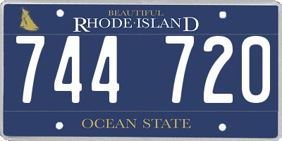 RI license plate 744720