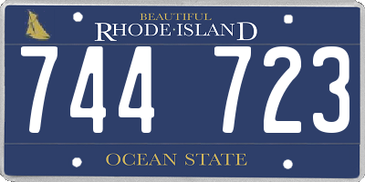 RI license plate 744723