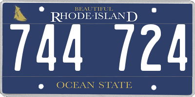 RI license plate 744724