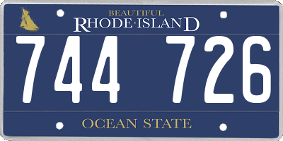 RI license plate 744726