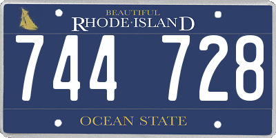 RI license plate 744728