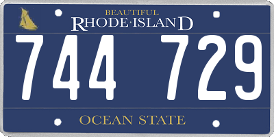 RI license plate 744729
