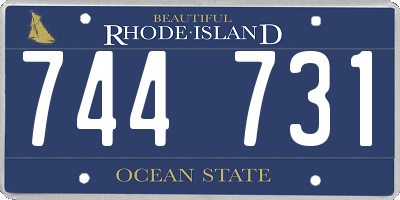 RI license plate 744731