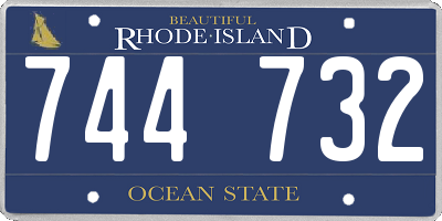 RI license plate 744732