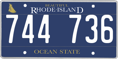 RI license plate 744736