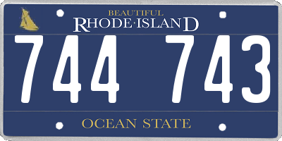 RI license plate 744743