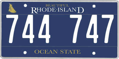 RI license plate 744747