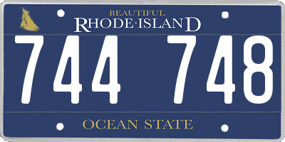 RI license plate 744748