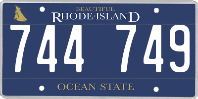 RI license plate 744749