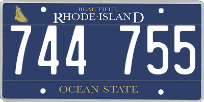 RI license plate 744755