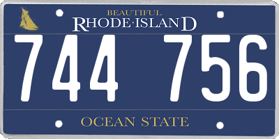 RI license plate 744756