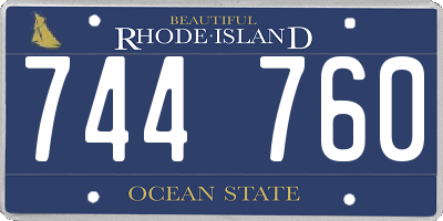 RI license plate 744760