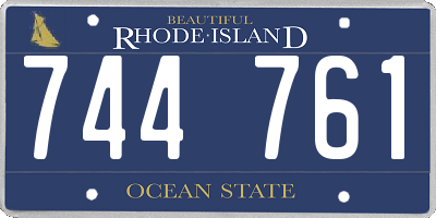 RI license plate 744761