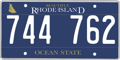 RI license plate 744762