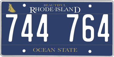 RI license plate 744764