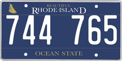 RI license plate 744765