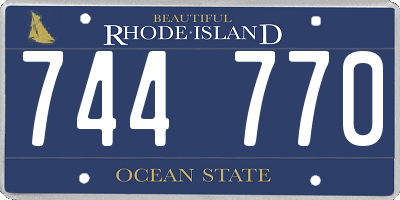 RI license plate 744770