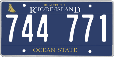 RI license plate 744771