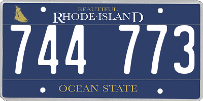 RI license plate 744773