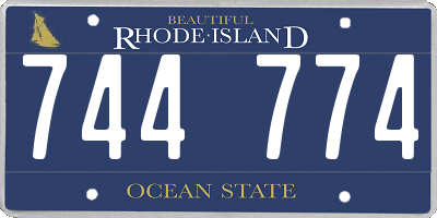 RI license plate 744774