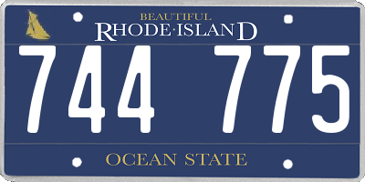 RI license plate 744775