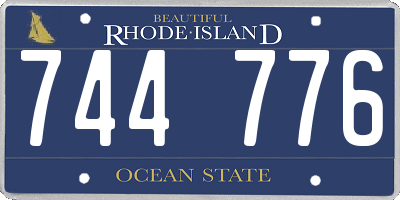 RI license plate 744776