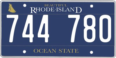 RI license plate 744780