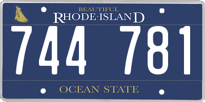 RI license plate 744781
