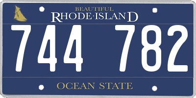RI license plate 744782