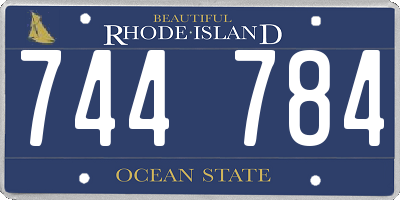 RI license plate 744784